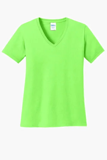 Port & Co Women's Core Cotton V-Neck Tee — view 15