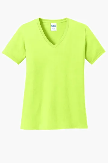 Port & Co Women's Core Cotton V-Neck Tee — view 18