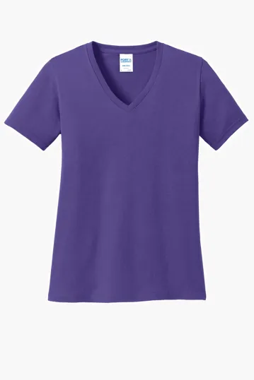 Port & Co Women's Core Cotton V-Neck Tee — view 20