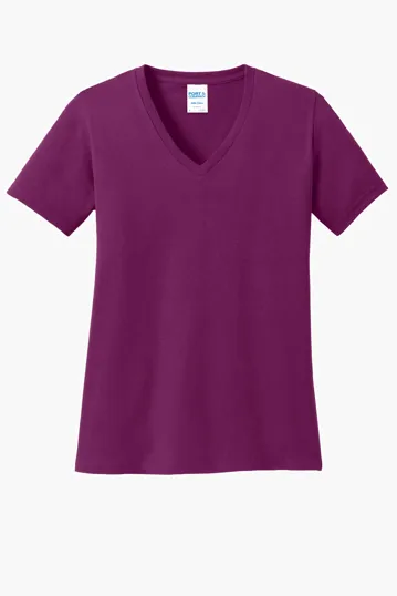 Port & Co Women's Core Cotton V-Neck Tee — view 21