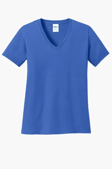 Port & Co Women's Core Cotton V-Neck Tee — view 23