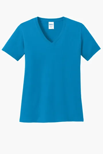 Port & Co Women's Core Cotton V-Neck Tee — view 25