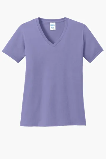 Port & Co Women's Core Cotton V-Neck Tee — view 27