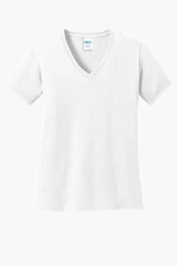 Port & Co Women's Core Cotton V-Neck Tee — view 28