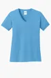 Port & Co Women's Core Cotton V-Neck Tee — view 2