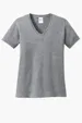 Port & Co Women's Core Cotton V-Neck Tee — view 4