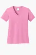 Port & Co Women's Core Cotton V-Neck Tee — view 5