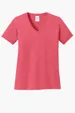 Port & Co Women's Core Cotton V-Neck Tee — view 7