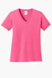 Port & Co Women's Core Cotton V-Neck Tee — view 17
