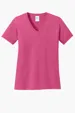 Port & Co Women's Core Cotton V-Neck Tee — view 24
