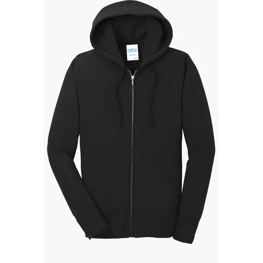 Port & Co Women's Core Fleece Full-Zip Hooded Sweatshirt — view 5
