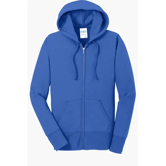 Port & Co Women's Core Fleece Full-Zip Hooded Sweatshirt — view 11