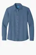 Port & Co Women's Long Sleeve Value Denim Shirt — view 2