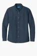 Port & Co Women's Long Sleeve Value Denim Shirt — view 3