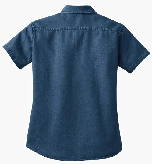Port & Co Women's Short Sleeve Value Denim Shirt — view 5