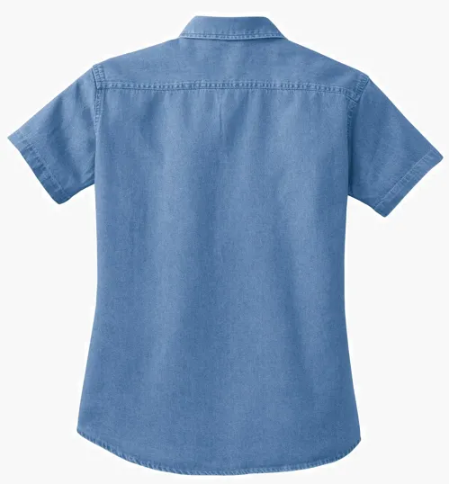 Port & Co Women's Short Sleeve Value Denim Shirt — view 4