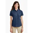 Port & Co Women's Short Sleeve Value Denim Shirt