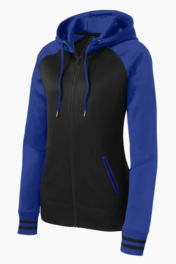 Sport-Tek Women's Sport-Wick Varsity Fleece Full-Zip Hooded Jacket — view 5
