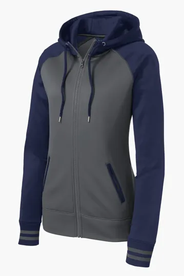Sport-Tek Women's Sport-Wick Varsity Fleece Full-Zip Hooded Jacket — view 6