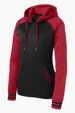 Sport-Tek Women's Sport-Wick Varsity Fleece Full-Zip Hooded Jacket — view 2