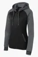 Sport-Tek Women's Sport-Wick Varsity Fleece Full-Zip Hooded Jacket — view 3