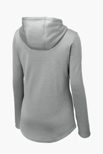 Sport-Tek Women's PosiCharge Sport-Wick Heather Fleece Hooded Pullover — view 8