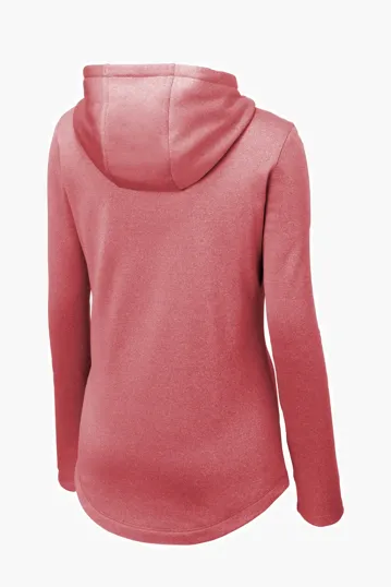 Sport-Tek Women's PosiCharge Sport-Wick Heather Fleece Hooded Pullover — view 9