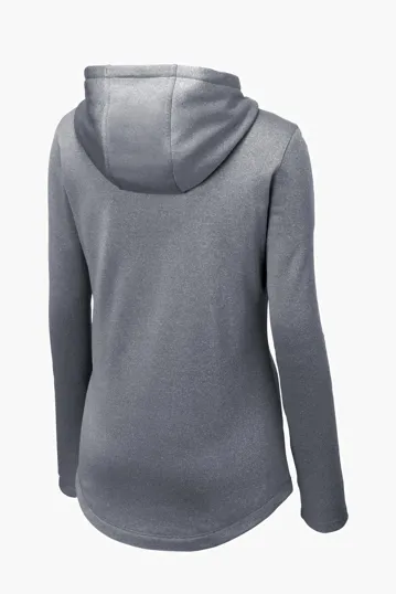 Sport-Tek Women's PosiCharge Sport-Wick Heather Fleece Hooded Pullover — view 10