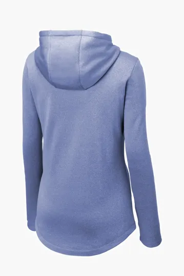 Sport-Tek Women's PosiCharge Sport-Wick Heather Fleece Hooded Pullover — view 11