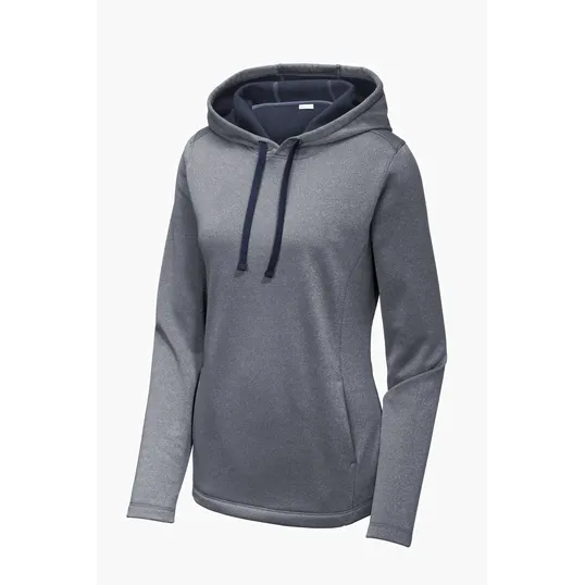 Sport-Tek Women's PosiCharge Sport-Wick Heather Fleece Hooded Pullover — view 5