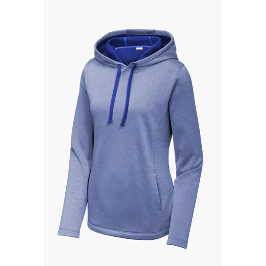 Sport-Tek Women's PosiCharge Sport-Wick Heather Fleece Hooded Pullover — view 6