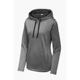 Sport-Tek Women's PosiCharge Sport-Wick Heather Fleece Hooded Pullover — view 2