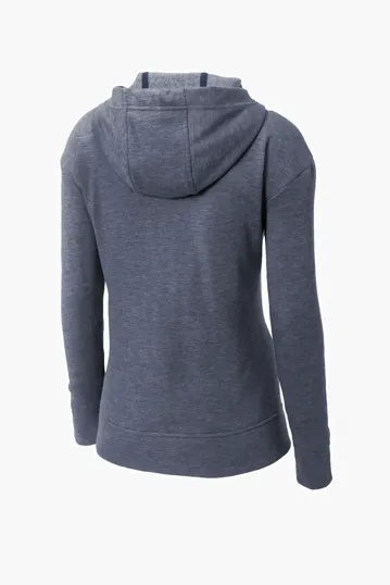 Sport-Tek Women's PosiCharge Tri-Blend Wicking Fleece Full-Zip Hooded Jacket — view 4