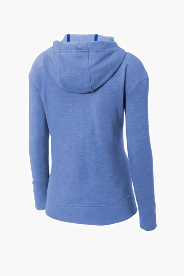 Sport-Tek Women's PosiCharge Tri-Blend Wicking Fleece Full-Zip Hooded Jacket — view 5