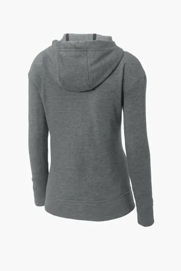 Sport-Tek Women's PosiCharge Tri-Blend Wicking Fleece Full-Zip Hooded Jacket — view 7