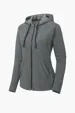 Sport-Tek Women's PosiCharge Tri-Blend Wicking Fleece Full-Zip Hooded Jacket — view 6