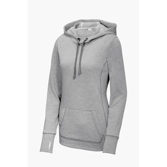 Sport-Tek Women's PosiCharge Tri-Blend Wicking Fleece Hooded Pullover — view 3