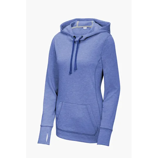 Sport-Tek Women's PosiCharge Tri-Blend Wicking Fleece Hooded Pullover — view 5