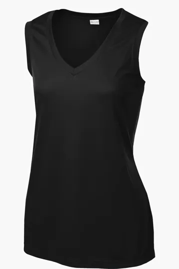 Sport-Tek Women's Sleeveless PosiCharge Competitor V-Neck Tee — view 2