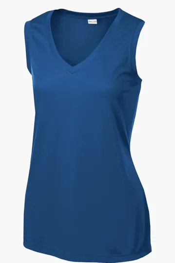 Sport-Tek Women's Sleeveless PosiCharge Competitor V-Neck Tee — view 3
