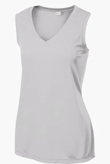 Sport-Tek Women's Sleeveless PosiCharge Competitor V-Neck Tee — view 4