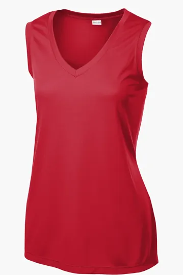 Sport-Tek Women's Sleeveless PosiCharge Competitor V-Neck Tee — view 5