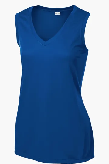 Sport-Tek Women's Sleeveless PosiCharge Competitor V-Neck Tee — view 6