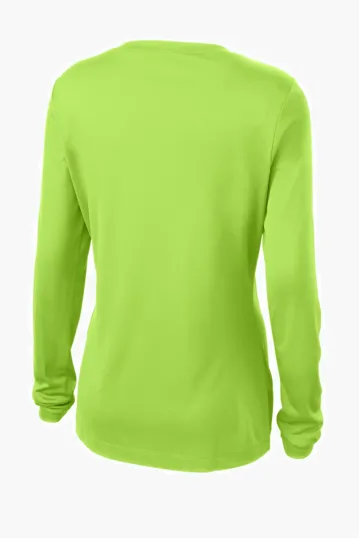 Sport-Tek Women's Long Sleeve PosiCharge Competitor V-Neck Tee — view 30