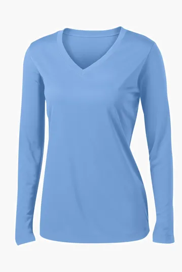 Sport-Tek Women's Long Sleeve PosiCharge Competitor V-Neck Tee — view 4