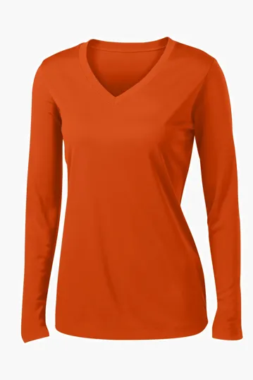 Sport-Tek Women's Long Sleeve PosiCharge Competitor V-Neck Tee — view 5