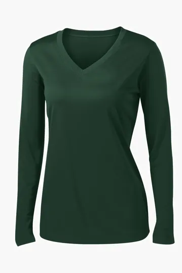 Sport-Tek Women's Long Sleeve PosiCharge Competitor V-Neck Tee — view 7