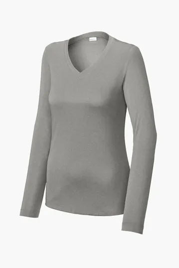 Sport-Tek Women's Long Sleeve PosiCharge Competitor V-Neck Tee — view 8
