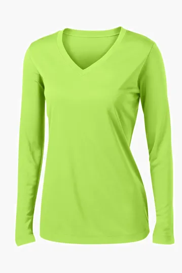 Sport-Tek Women's Long Sleeve PosiCharge Competitor V-Neck Tee — view 11