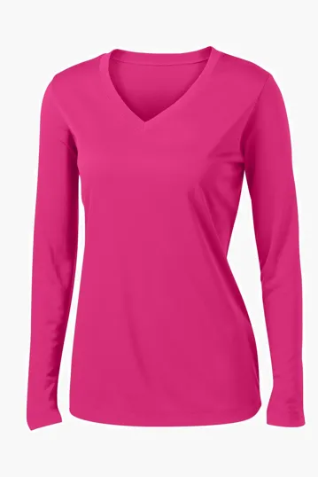 Sport-Tek Women's Long Sleeve PosiCharge Competitor V-Neck Tee — view 13